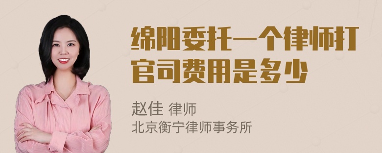 绵阳委托一个律师打官司费用是多少