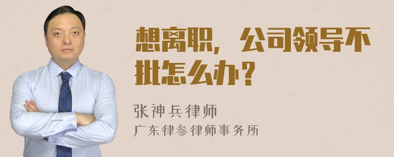 想离职，公司领导不批怎么办？