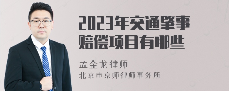 2023年交通肇事赔偿项目有哪些