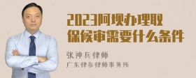 2023阿坝办理取保候审需要什么条件