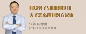 网贷欠了5000超过10天了怎么应对对方起诉