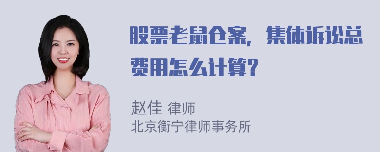 股票老鼠仓案，集体诉讼总费用怎么计算？