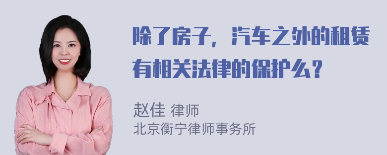 除了房子，汽车之外的租赁有相关法律的保护么？