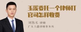 玉溪委托一个律师打官司怎样收费