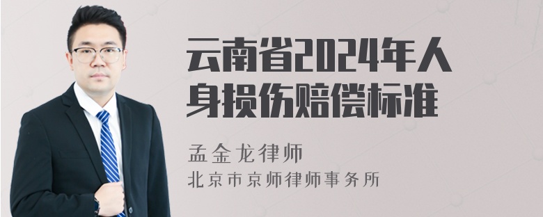 云南省2024年人身损伤赔偿标准