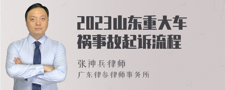 2023山东重大车祸事故起诉流程