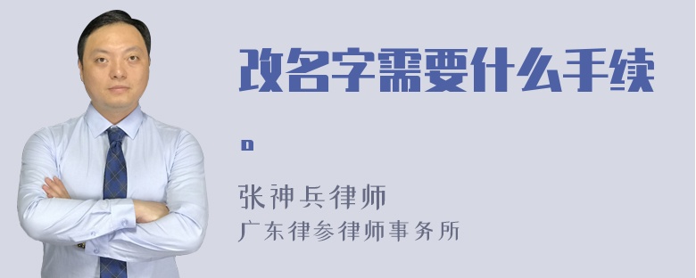 改名字需要什么手续。