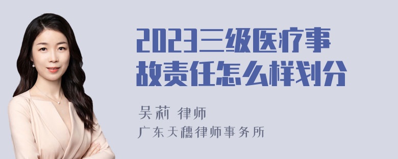 2023三级医疗事故责任怎么样划分