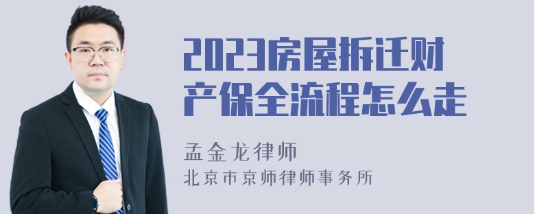 2023房屋拆迁财产保全流程怎么走