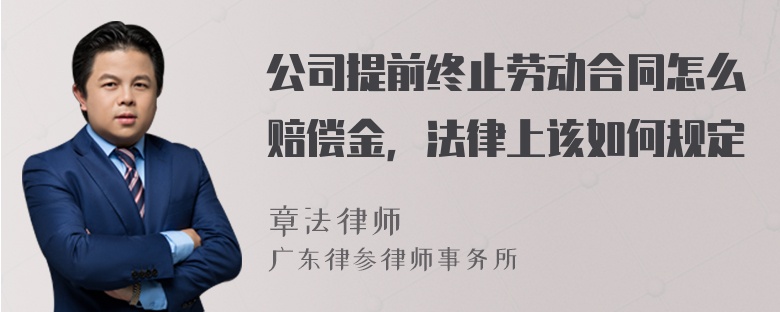 公司提前终止劳动合同怎么赔偿金，法律上该如何规定