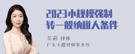 2023小规模强制转一般纳税人条件