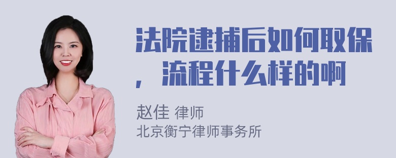 法院逮捕后如何取保，流程什么样的啊