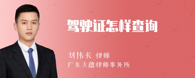 驾驶证怎样查询