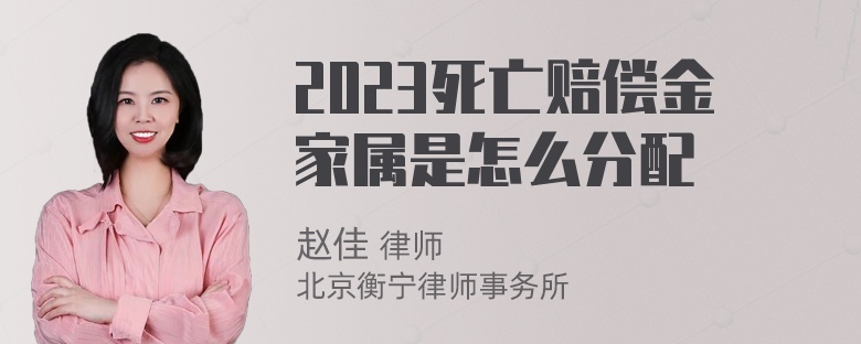 2023死亡赔偿金家属是怎么分配