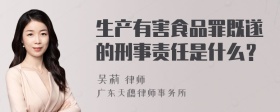 生产有害食品罪既遂的刑事责任是什么？