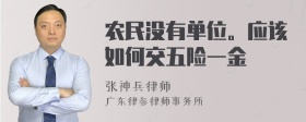 农民没有单位。应该如何交五险一金