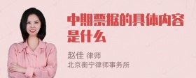 中期票据的具体内容是什么