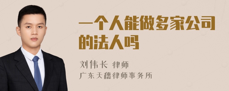 一个人能做多家公司的法人吗