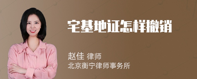 宅基地证怎样撤销