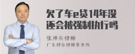 欠了车e贷14年没还会被强制执行吗