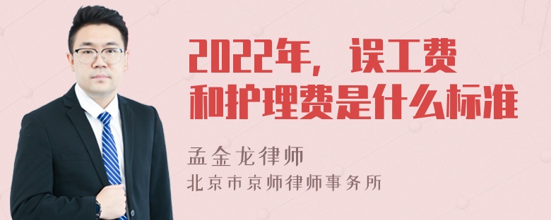 2022年，误工费和护理费是什么标准