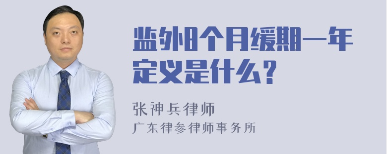 监外8个月缓期一年定义是什么？