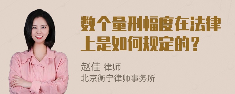 数个量刑幅度在法律上是如何规定的？