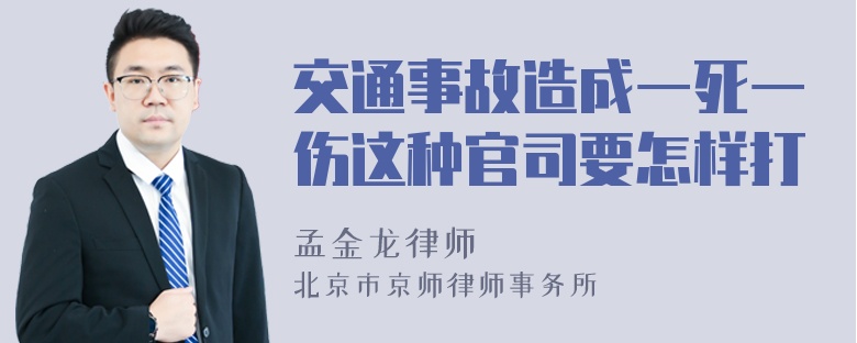 交通事故造成一死一伤这种官司要怎样打