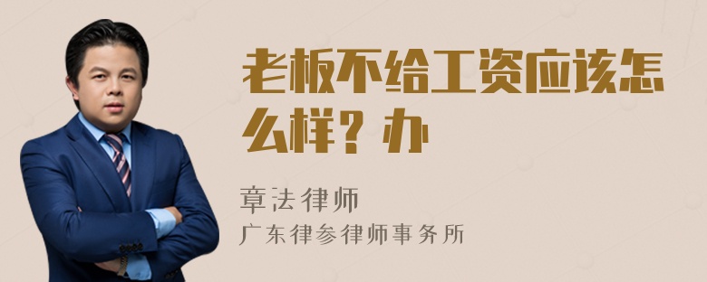老板不给工资应该怎么样？办