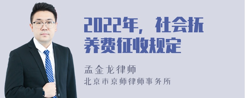 2022年，社会抚养费征收规定