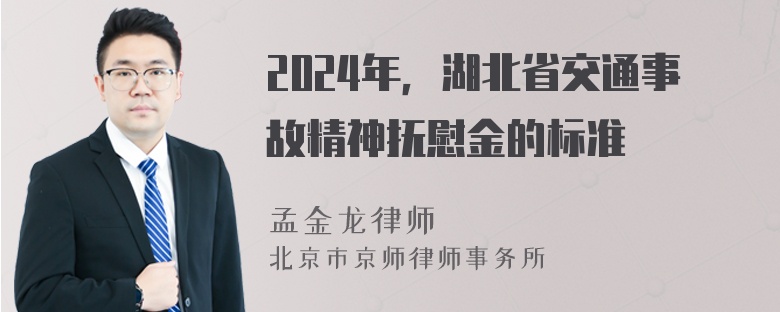 2024年，湖北省交通事故精神抚慰金的标准