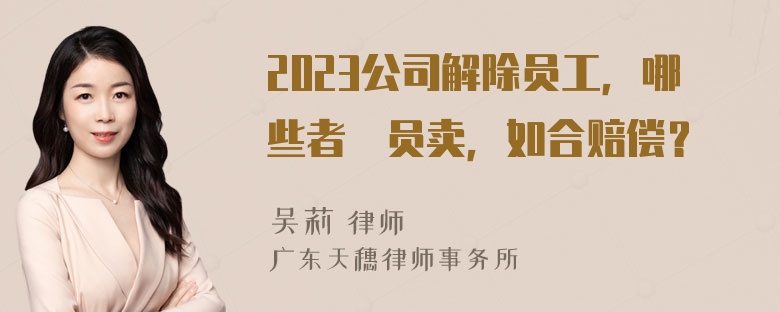 2023公司解除员工，哪些者沒员卖，如合赔偿？