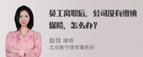 员工离职后，公司没有缴纳保险，怎么办？