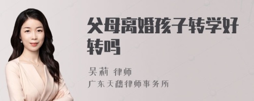 父母离婚孩子转学好转吗