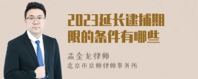 2023延长逮捕期限的条件有哪些