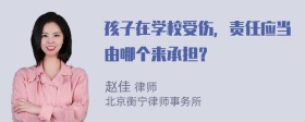 孩子在学校受伤，责任应当由哪个来承担？