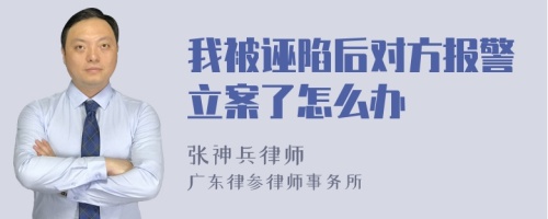 我被诬陷后对方报警立案了怎么办