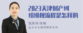 2023天津财产纠纷维权流程是怎样的