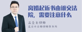 离婚起诉书由谁交法院，需要注意什么