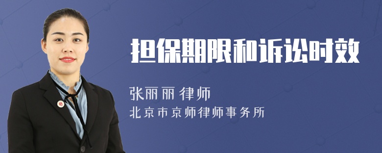 担保期限和诉讼时效