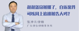 叔叔盗窃被抓了，自诉案件可以网上追逃被告人吗？