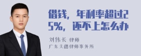 借钱，年利率超过25％，还不上怎么办