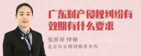 广东财产侵权纠纷有效期有什么要求