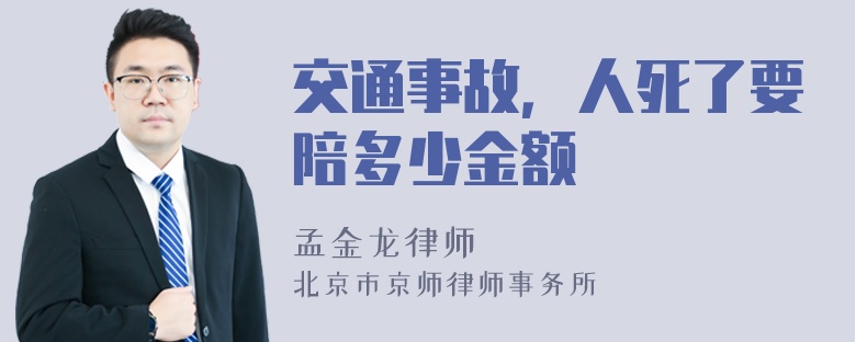 交通事故，人死了要陪多少金额