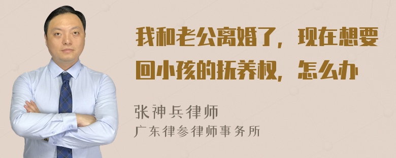 我和老公离婚了，现在想要回小孩的抚养权，怎么办