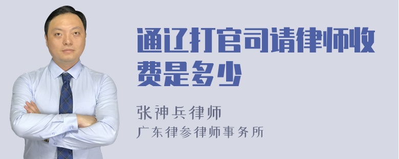 通辽打官司请律师收费是多少