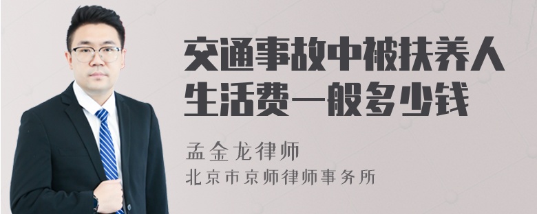 交通事故中被扶养人生活费一般多少钱