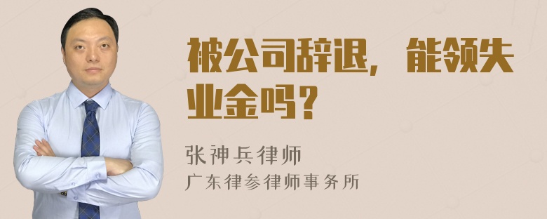 被公司辞退，能领失业金吗？