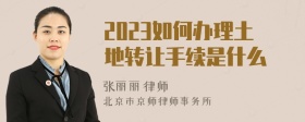 2023如何办理土地转让手续是什么