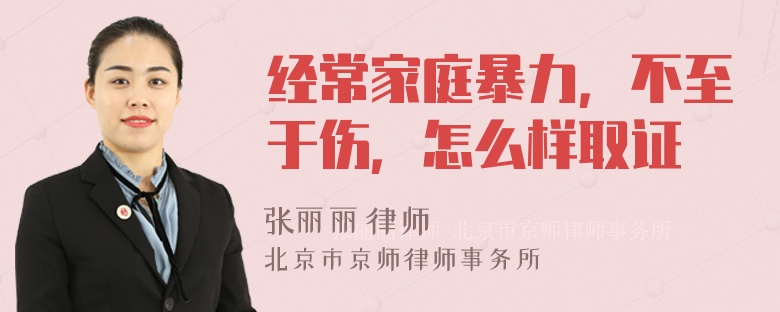 经常家庭暴力，不至于伤，怎么样取证